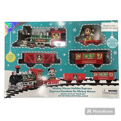 New Disney Mickey Mouse Holiday Express Train Set 12 Piece • $25