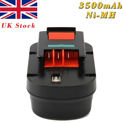 £12.90 • Buy 12V 3500mAh Ni-MH Battery For Black Decker A1712 A12 HPB12 A12E A12-XJ A12EX