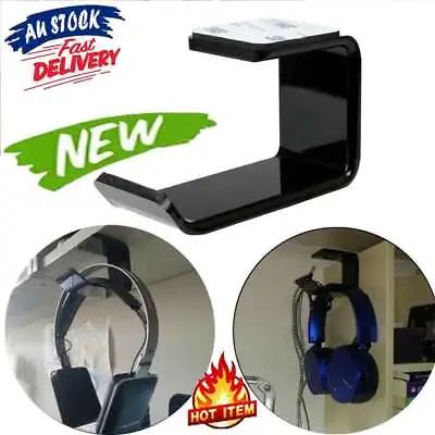 $9.72 • Buy Mount Holder Hook Dual Headset Tape New Clever Headphone Stand Hanger Under Desk