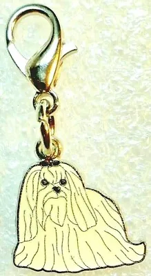 Maltese Dog Pup Tiny Bag Purse Charm Dangle Zipper Pull Jewelry • $10.99