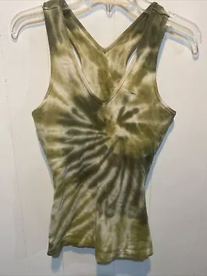 Balance Collection Marika Womens Activewear Tie Dye Tank Top Medium Green • $11.99