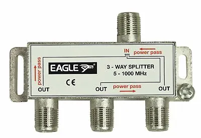 4 Way F Splitter VirginNtlCable ModemCCTV Eagle Brand Can Be Used For *SAT* • £5.02