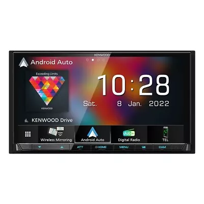 Kenwood DMX8021DABS 7  Screen DAB Wireless Bluetooth Android Auto CarPlay Stereo • £529.95