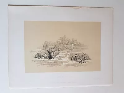 Egypt Archaeology Cana David Roberts Holy Land Original Lithograph 1860 • £12.95