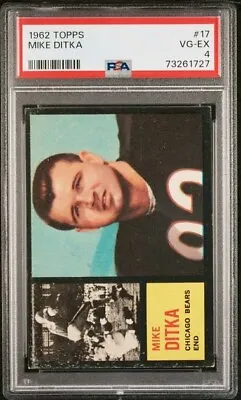1962 Topps Mike Ditka #17 Football Card PSA 4 Just Back From PSA! • $380