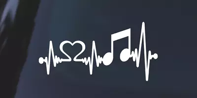 HEARTBEAT MUSIC Love Wall Art/Car/Van/Laptop/Bottle Vinyl Decal Sticker • £3.99