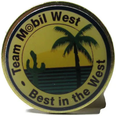 VTG Team Mobil West Lapel Pin Badge Best In West Palm Tree Cactus Oil Gas • $29.26