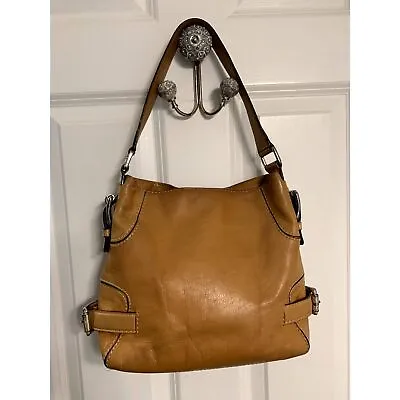 MICHAEL KORS Brookville Camel Brown Leather Shoulder Bag  • $35