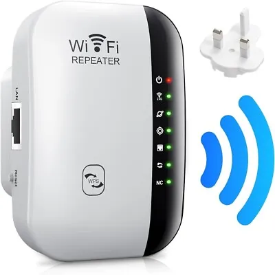 WiFi Signal Extender Range Repeater Booster Internet Amplifier 300Mbps --UK Plug • £8.95