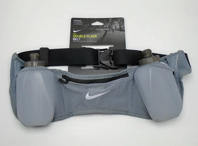 $28.95 • Buy Nike Running Hydration Belt 20oz. Double Flask Cool Grey/Black
