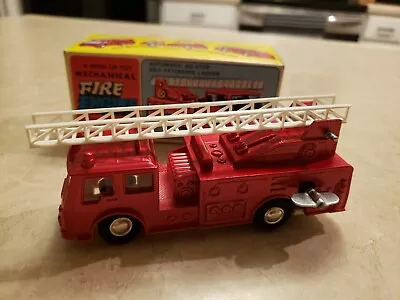 Vintage Yone Japan Mechanical Wind-up Fire Engine Self-extending Ladder #2133 • $39.99