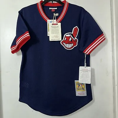 Cleveland Indians #30 Joe Carter Mitchell & Ness Blue Jersey Mens Small New • $139.99