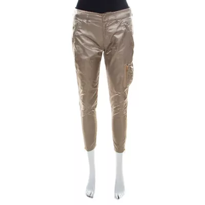 Prada Beige Silky Zip Detail Cargo Pants S • $169.05