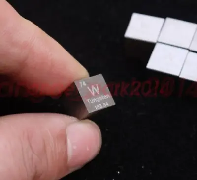 $18.99 • Buy 99.95% High Purity Tungsten W Metal Carved Element Periodic Table 10mm CubeX1pcs