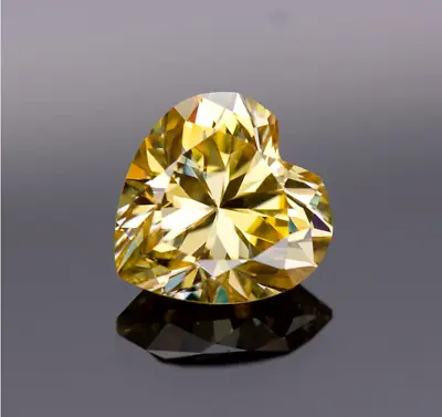 Moissanite Stone Lemon Yellow Heart Cut Loose Diamond With GRA Certificate • £30.36