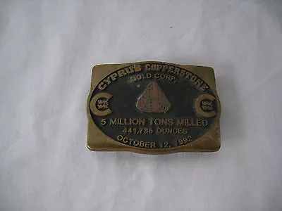 Cyprus  Copperstone Gold Corp Belt Buckle 5 Million Tons Milled • $34.98