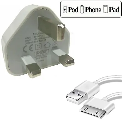 £2.95 • Buy 100% Genuine CE Charger Plug & Cable For IPhone 4/4s/3/3gs/ IPad 1,2,3/IPod Nano