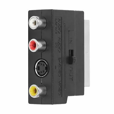 £6.92 • Buy Scart Adaptor Av Block To 3 Rca Phono Composite S-video With In/out Switch