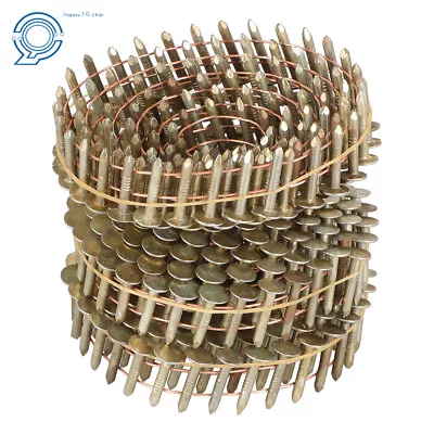 3/4  × 0.12  15 Degree Electro Galvanized Round Head Coil Roofing Nails 7200Pack • $51.48