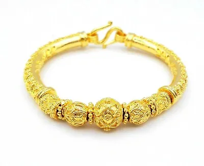 $32.54 • Buy Lai Thai 22k 23k 24k Thai Baht Yellow Gold Plated Bangle Bracelet Women Jewelry