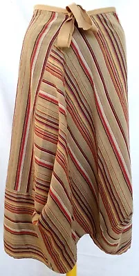 Clara Collins Paris Multicoloured Striped Asymmetric Skirt UK Size W30 • £10