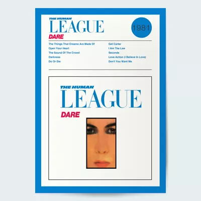 The Human League Dare Fine Art Album Poster • £7.19