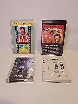 Lot Of 2 Elvis Presley Cassette Tapes Elvis’ Golden Records/Blue Hawaii • $12.99