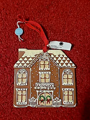 Martha Stewart GINGERBREAD House Cookie Christmas Ornament Porcelain  Holiday • £100.28