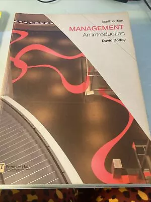 Management: An Introduction By David Boddy. 9780273711063 • £11