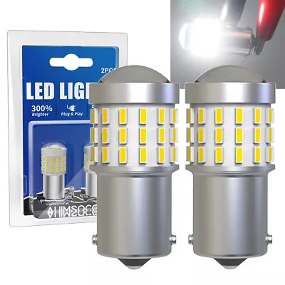 2 Pack 1156 LED Reverse Backup Light Bulbs Super Bright White 6000K 2800LM BA15s • $16.99