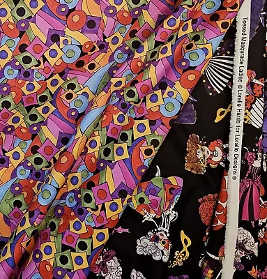 Loralie Designs - 2 YARDS FOR 22.00 Masquerade & Helter Skelter Quilting Fabric • $22