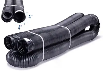 50 Ft. Length Copolymer Solid Drain Pipe Black FLEX Drain 4 In. Dia. Flexible • $41.25