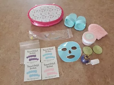 American Girl Doll Spa Treatment Kit 2002 Complete Mask Nail Stickers/Polish Bag • $19.99