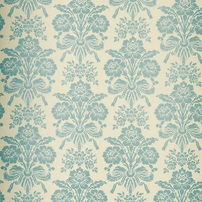 LAURA ASHLEY TATTON TEAL WALLPAPER NEW - 1 Roll Only • £20