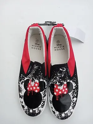 Women's Minnie Mouse Twin Gore Slip-on Shoes Size 11 • $25