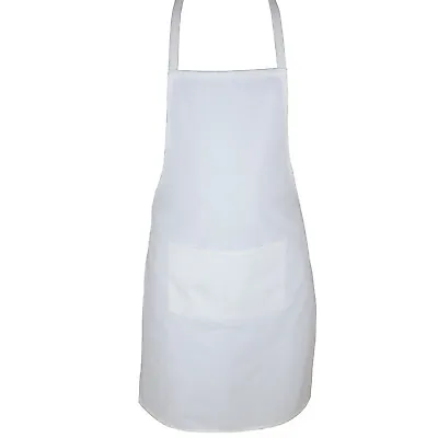 Chefs Aprons Plain Front Pockets Kitchen Butcher Cooking BBQ Stuff Full Aprons • £4.10