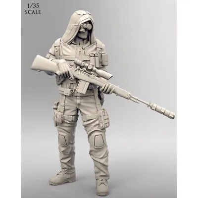 1/35 Resin Figures Model Modern Soldier Sniper Unpainted Unassembled • $12.18