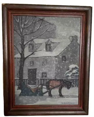 Mabel Irene Lockerby - Winter Has Come - Canadian Listed Artist - Oil On Board • $8495