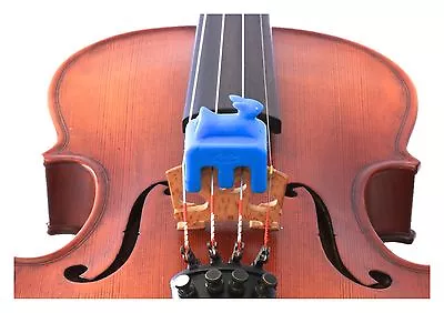 New Otto Musica Artino Weighted Blue Rabbit Violin Viola Practice Mute 4/4 Size • $18.05