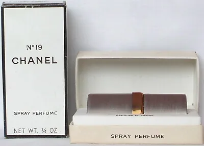 Vintage Chanel No. 19 Spray Perfume 1/4 Fl Oz New In Box Made In France • $39.50