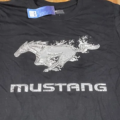 Ford Mustang T Shirt Black Officially Licensed Graphic Horse Men's • $25.27