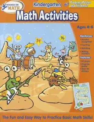 Hooked On Math Kindergarten Math Activities Workbook - Paperback - GOOD • $5.70