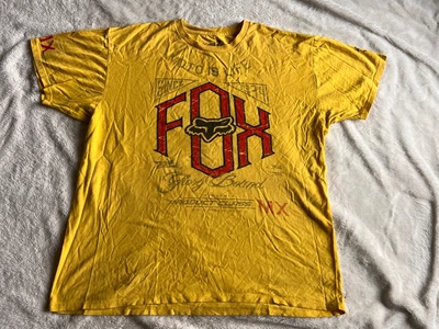 $8.50 • Buy Fox Racing Shirt Adult Large Yellow Black Motocross Dirt Bike Team Riders Men's
