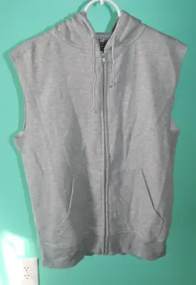 BEIMAR Men's Sleeveless Zip Hoodie (Heather Grey) Size Medium NBBE 047A2 • $10