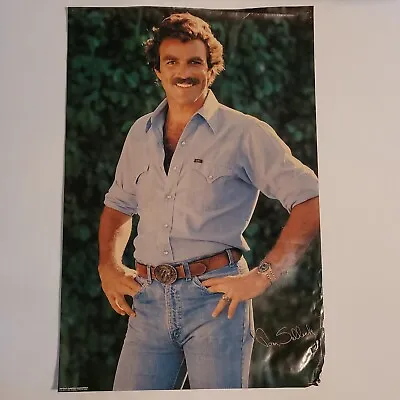 MAGNUM P.I. TV Vintage Poster HANDSOME ACTOR TOM SELLECK Mustache Hairy 1981 • $41.95