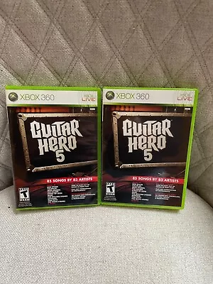 Lot Of 2 Xbox 360 Guitar Hero 5 Complete Game With Manual Tested & Works + Bonus • $29.99