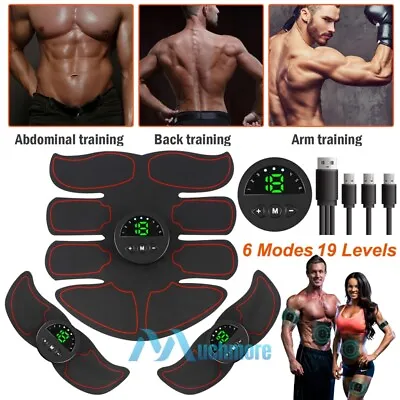 Electric Muscle Toner Machine ABS Toning Belt Simulation Fat Burner Body Shaper • $22.73