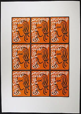 MAYEU PASSA Original Linocut In 9 Panels La Sorgues Signed Numbered • $1395