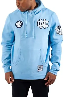 Men's Mitchell & Ness Light Blue UNC NCAA Champ City Fleece Pullover Hoodie • $109.95