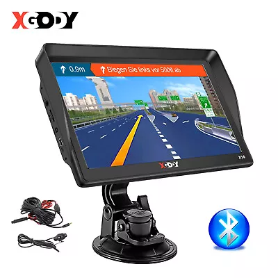 XGODY 9'' Bluetooth SAT NAV Car GPS Navigation Free UK EU Maps+Reversing Camera • £79.99